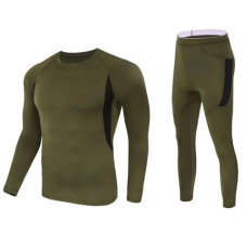 Термобілизна комплект, хакі (Polyester/Elastane)